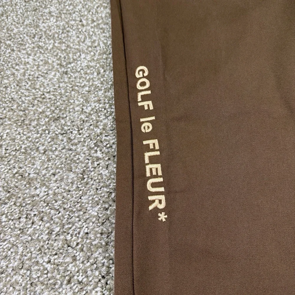 Golf Le Fleur Wang Brown Chino Pants Embroidered Size 34/30 Great Condition